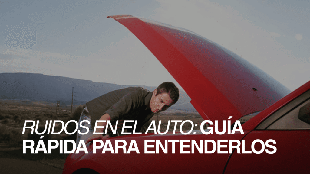 auto varado en la ruta y conductor escuchando los posibles ruidos